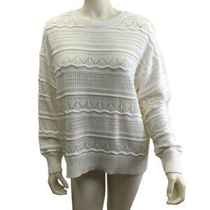 DESIGN 365‎ POINTELL CRE W NECK  SWEATER SIZE MD NEW WITH TAG